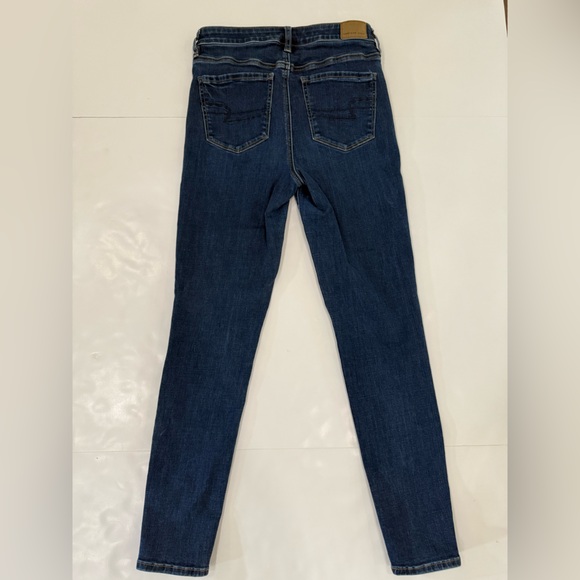 American Eagle Outfitters Dark Blue Super High Rise Jegging - Picture 7 of 12